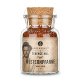 Terence Hill Westernpfanne von Ankerkraut im Korkenglas auf weißem Hintergrund.
