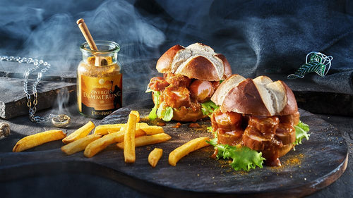 Rezept Currywurst-Burger Magmakammer | Der Herr der Ringe
