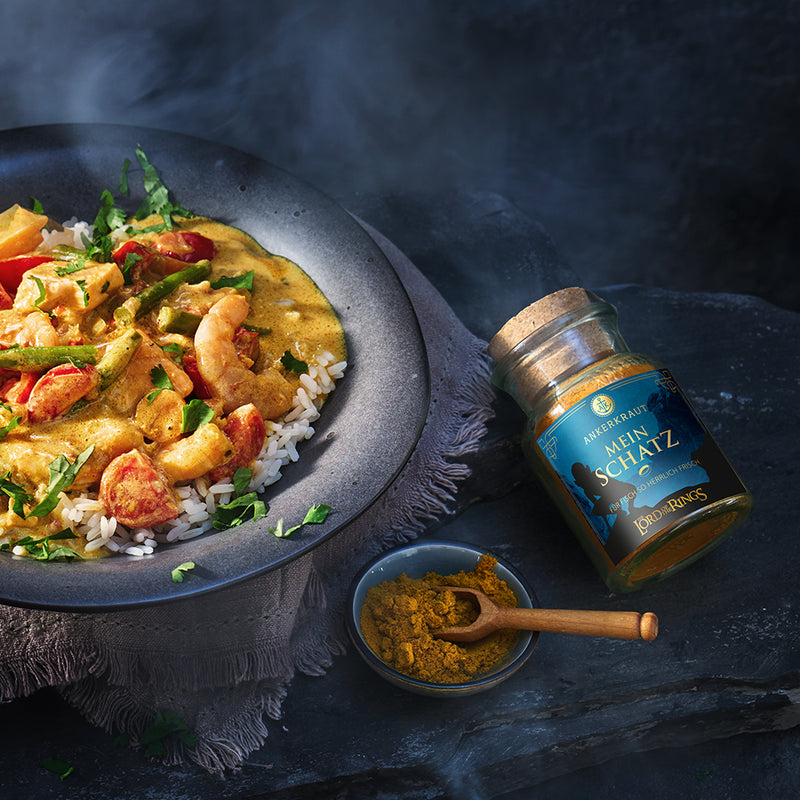 Fisch Curry mit Garnelen und Kokosmilch