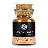 Patatas Bravas Gewürz von Ankerkraut im Korkenglas auf weißem Hintergrund.